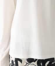 RBKAV05260 HIROKO BIS(ヒロコ ビス) 【洗える】ネックコンシャスデザインカットソー ホワイト