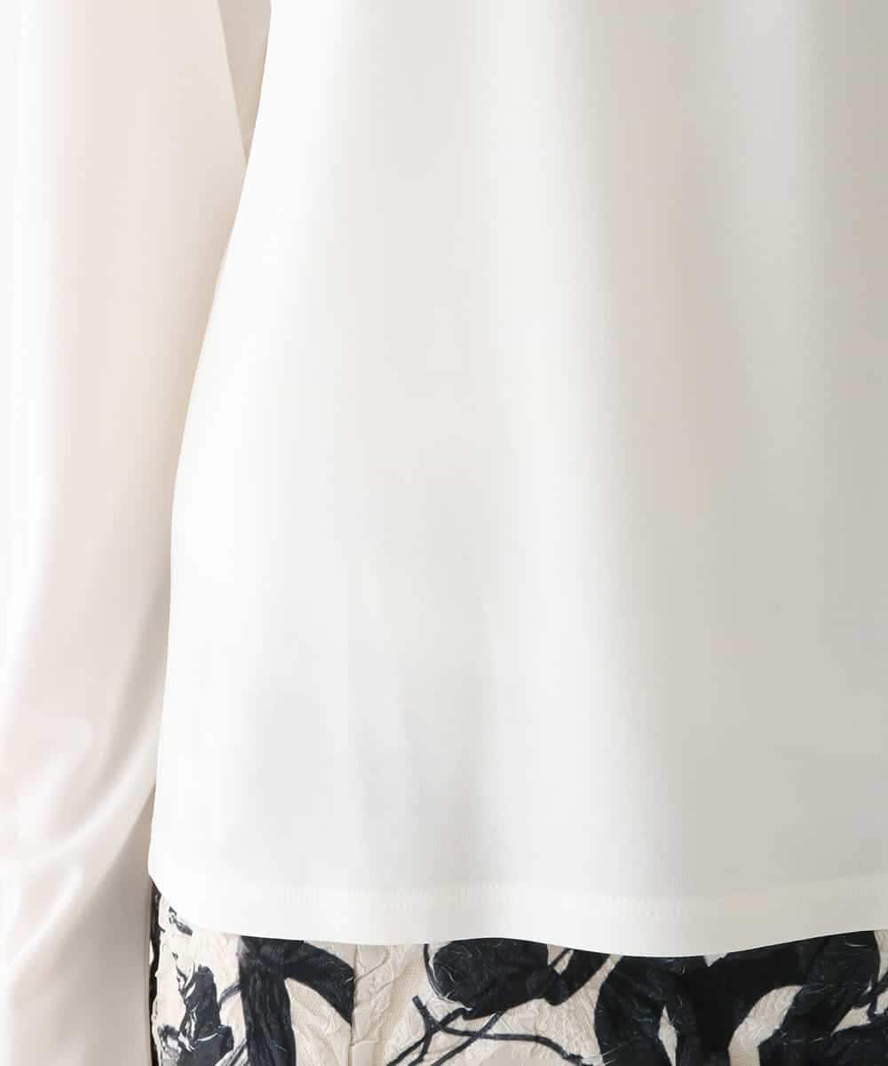 RBKAV05260 HIROKO BIS(ヒロコ ビス) 【洗える】ネックコンシャスデザインカットソー ホワイト