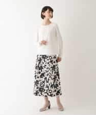 RBKAV05260 HIROKO BIS(ヒロコ ビス) 【洗える】ネックコンシャスデザインカットソー ホワイト