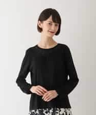 RBKAV05260 HIROKO BIS(ヒロコ ビス) 【洗える】ネックコンシャスデザインカットソー ブラック