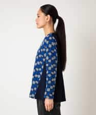 RBKCD10260 HIROKO BIS(ヒロコ ビス) 起毛ブロック切り替えデザインプルオーバー ネイビー