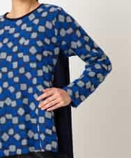 RBKCD10260 HIROKO BIS(ヒロコ ビス) 起毛ブロック切り替えデザインプルオーバー ネイビー