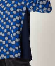 RBKCD10260 HIROKO BIS(ヒロコ ビス) 起毛ブロック切り替えデザインプルオーバー ネイビー