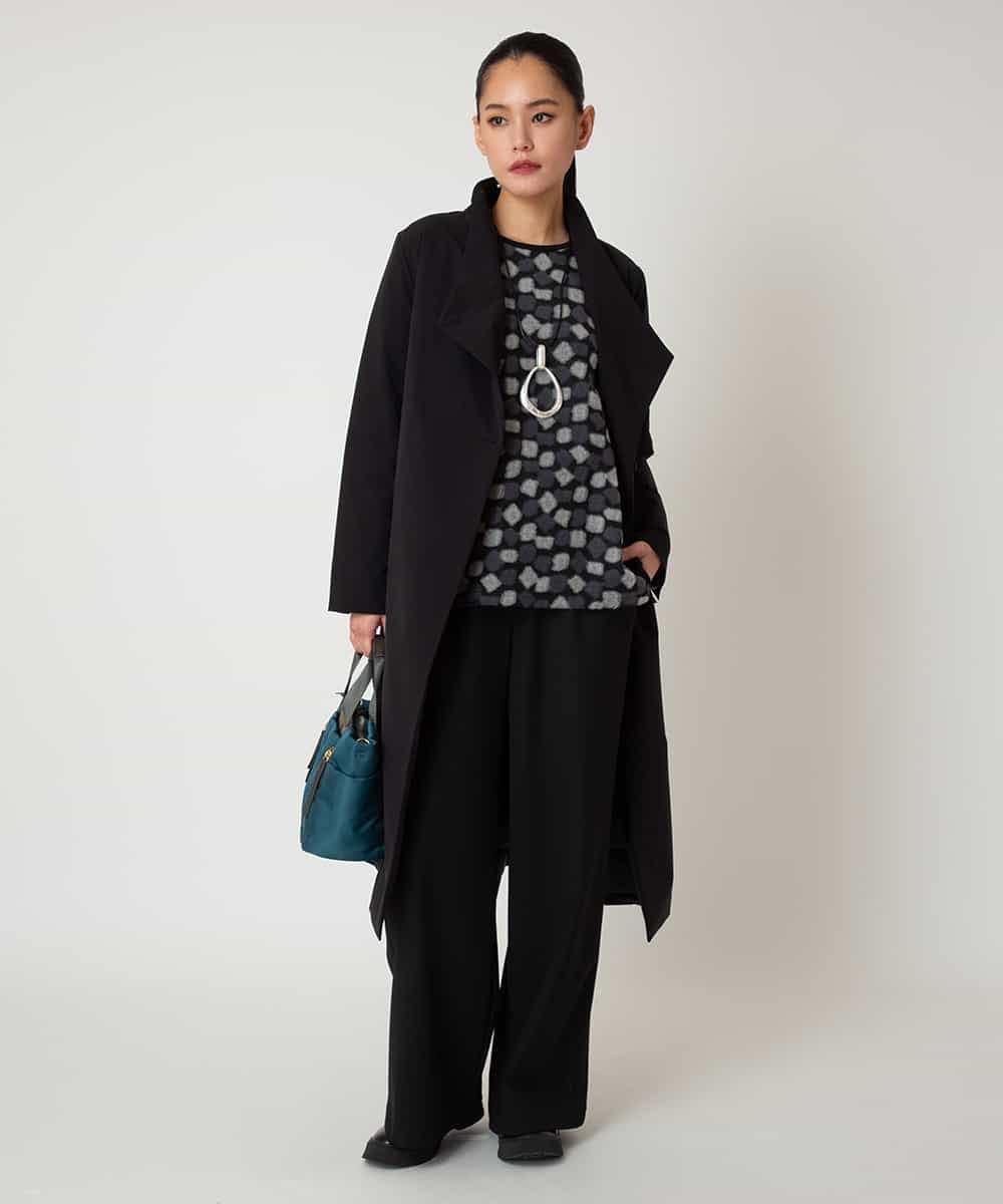 RBKCD10260 HIROKO BIS(ヒロコ ビス) 起毛ブロック切り替えデザインプルオーバー ネイビー