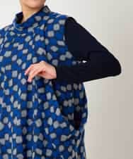 RBKCD11290 HIROKO BIS(ヒロコ ビス) 起毛ブロックサイド切り替えデザインチュニック ネイビー