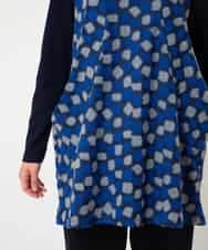 RBKCD11290 HIROKO BIS(ヒロコ ビス) 起毛ブロックサイド切り替えデザインチュニック ネイビー