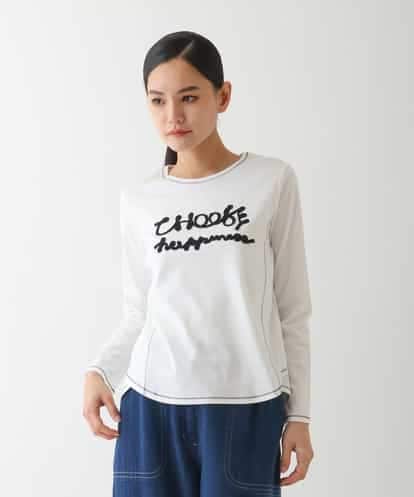 RBKDA15210 HIROKO BIS テープロゴコットンカットソー