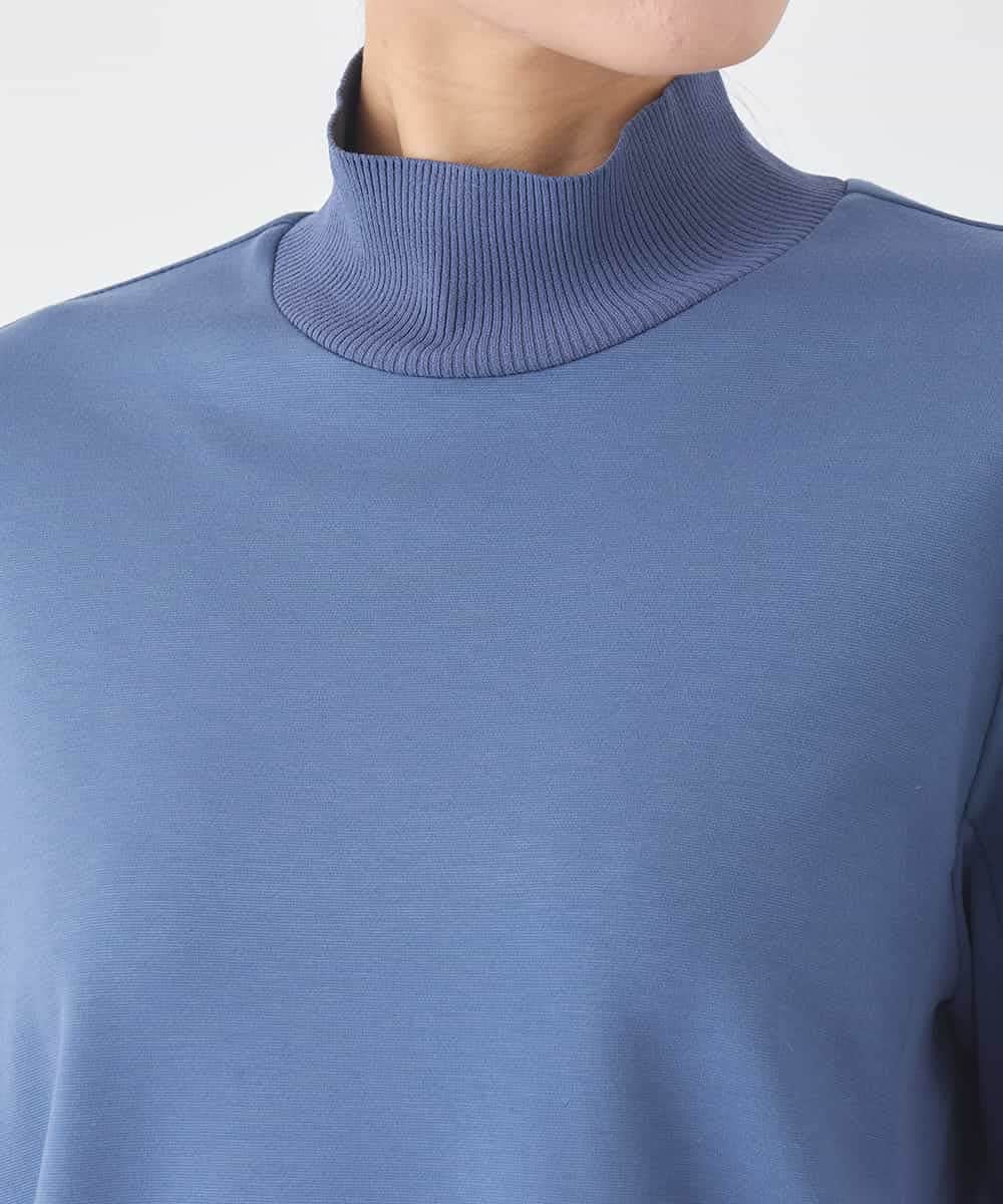 RBKDD06230 HIROKO BIS(ヒロコ ビス) 異素材切り替えハイネックプルオーバー ブルー