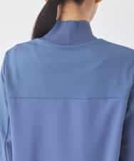 RBKDD06230 HIROKO BIS(ヒロコ ビス) 異素材切り替えハイネックプルオーバー ブルー