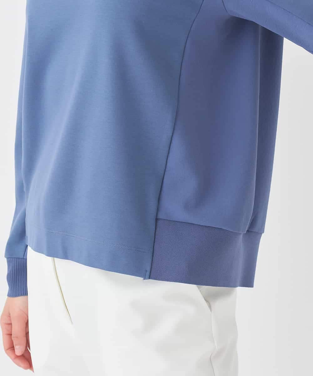 RBKDD06230 HIROKO BIS(ヒロコ ビス) 異素材切り替えハイネックプルオーバー ブルー