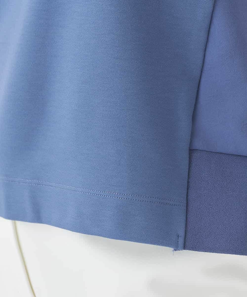 RBKDD06230 HIROKO BIS(ヒロコ ビス) 異素材切り替えハイネックプルオーバー ブルー