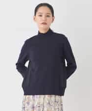 RBKDD06230 HIROKO BIS(ヒロコ ビス) 異素材切り替えハイネックプルオーバー ブルー