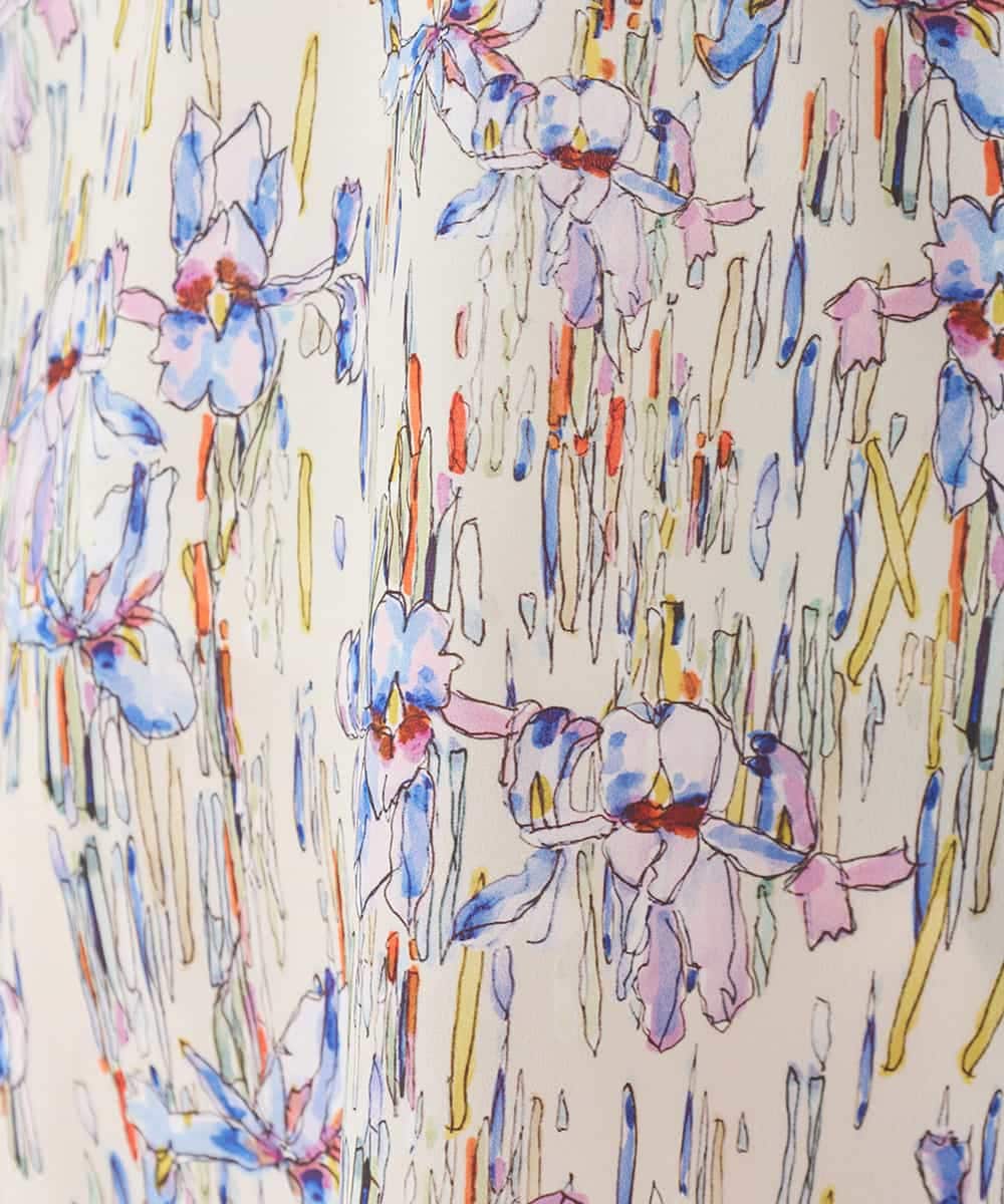 RBKDD09260 HIROKO BIS(ヒロコ ビス) アイリスフラワープリントチュニック /洗える アイボリー