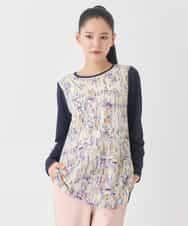 RBKDD09260 HIROKO BIS(ヒロコ ビス) アイリスフラワープリントチュニック /洗える アイボリー
