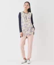 RBKDD09260 HIROKO BIS(ヒロコ ビス) アイリスフラワープリントチュニック /洗える アイボリー