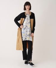 RBKEA11360 HIROKO BIS(ヒロコ ビス) ジョイント配色ジップアップワンピース /洗える カーキ