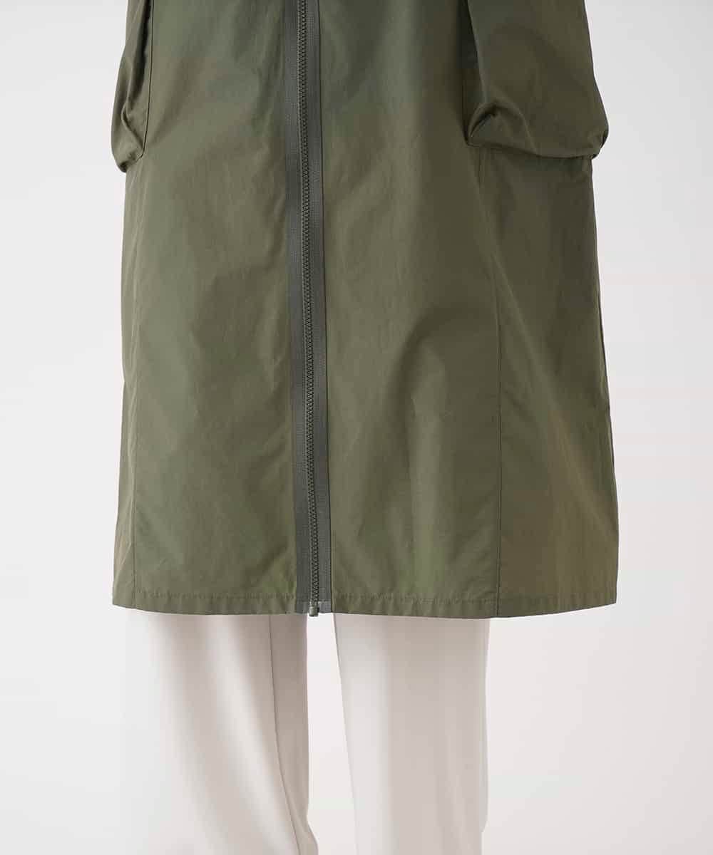 RBKEA11360 HIROKO BIS(ヒロコ ビス) ジョイント配色ジップアップワンピース /洗える カーキ