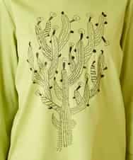 RBKED22190 HIROKO BIS(ヒロコ ビス) サボテン刺繍コットンTシャツ イエロー