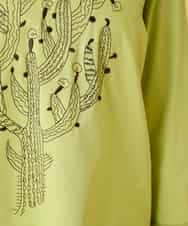 RBKED22190 HIROKO BIS(ヒロコ ビス) サボテン刺繍コットンTシャツ イエロー