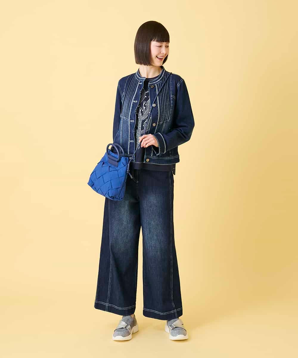 RBKED22190 HIROKO BIS(ヒロコ ビス) サボテン刺繍コットンTシャツ イエロー