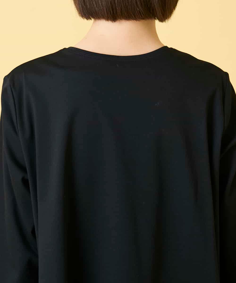 RBKED23230 HIROKO BIS(ヒロコ ビス) フローラルタイポTシャツ ブラック