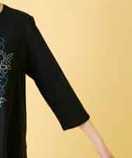 RBKED23230 HIROKO BIS(ヒロコ ビス) フローラルタイポTシャツ ブラック