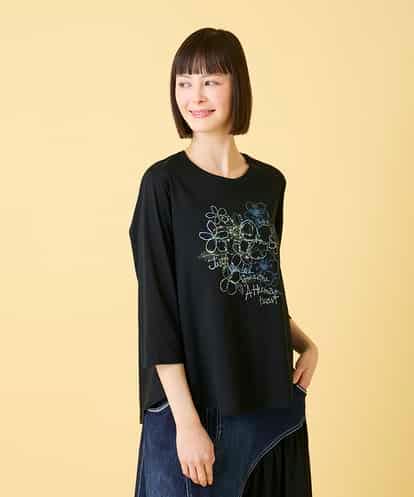 RBKED23230 HIROKO BIS フローラルタイポTシャツ