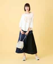 RBKED23230 HIROKO BIS(ヒロコ ビス) フローラルタイポTシャツ ブラック