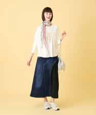 RBKED23230 HIROKO BIS(ヒロコ ビス) フローラルタイポTシャツ ブラック