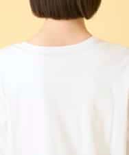 RBKED24230 HIROKO BIS(ヒロコ ビス) ドローイングフラワーチュニックカットソー ホワイト