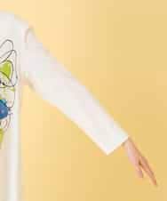 RBKED24230 HIROKO BIS(ヒロコ ビス) ドローイングフラワーチュニックカットソー ホワイト