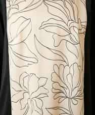 RBKED57260 HIROKO BIS(ヒロコ ビス) ボタニカルモチーフ異素材チュニック ブラック