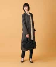 RBKED57260 HIROKO BIS(ヒロコ ビス) ボタニカルモチーフ異素材チュニック ブラック