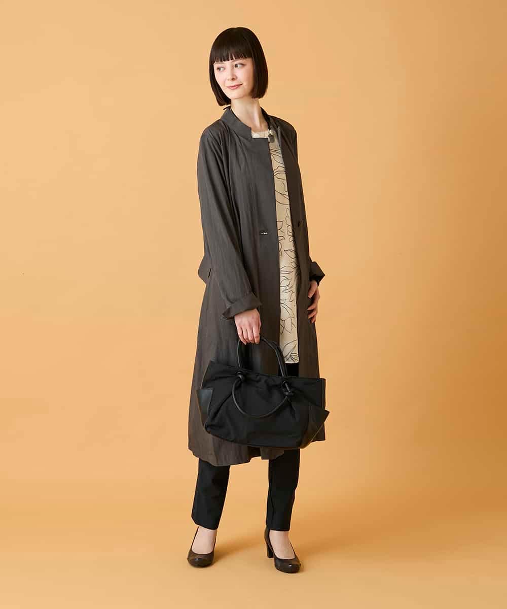 RBKED57260 HIROKO BIS(ヒロコ ビス) ボタニカルモチーフ異素材チュニック ブラック