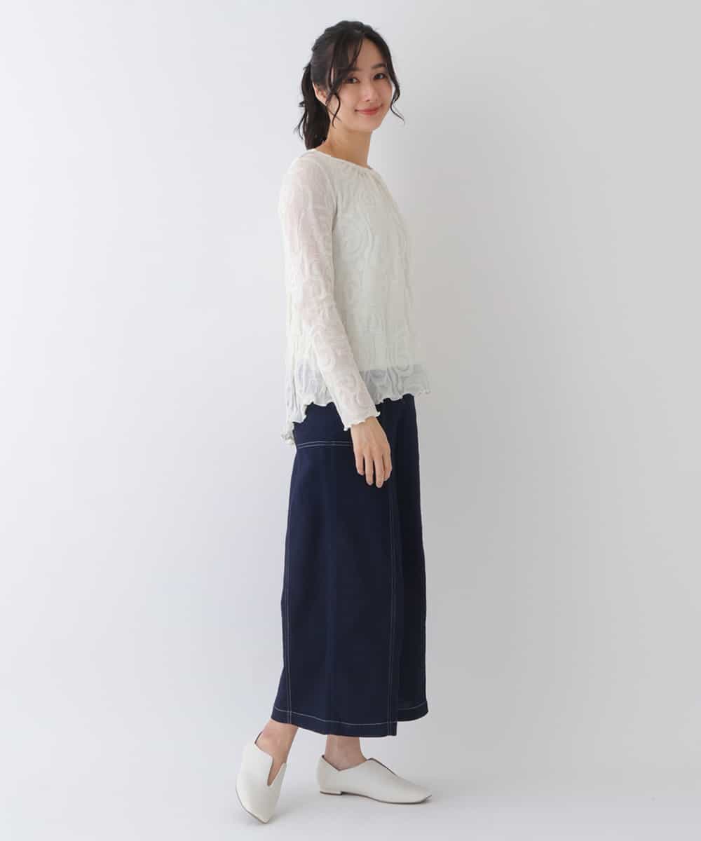 RBKES10330 HIROKO BIS(ヒロコ ビス) フラワージャカードニットプルオーバー アイボリー