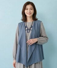 RBKFA21290 HIROKO BIS(ヒロコ ビス) フロントドレープジャージージレ /洗濯機で洗える ブルー