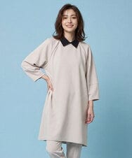 RBKFA22360 HIROKO BIS(ヒロコ ビス) 襟付きジャージーチュニックブラウス /洗濯機で洗える ベージュ