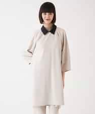 RBKFA22360 HIROKO BIS(ヒロコ ビス) 襟付きジャージーチュニックブラウス /洗濯機で洗える ベージュ