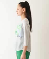 RBKFB36240 HIROKO BIS(ヒロコ ビス) 転写プリントドッキングカットソー /洗える ライトグレー