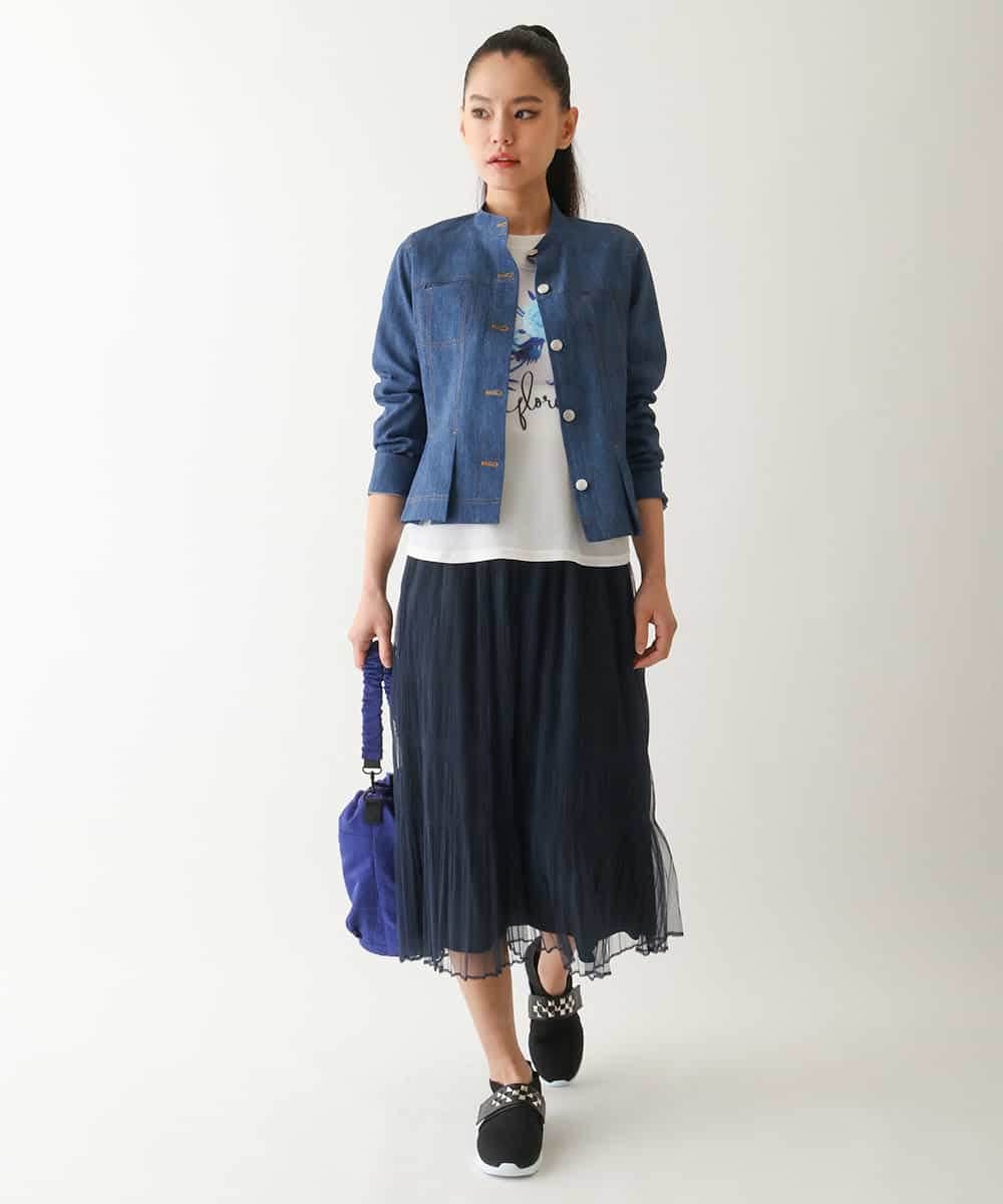 RBKFB36240 HIROKO BIS(ヒロコ ビス) 転写プリントドッキングカットソー /洗える ライトグレー