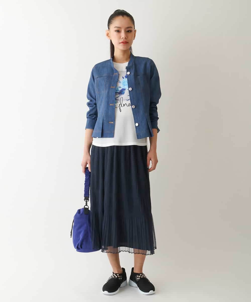 RBKFB36240 HIROKO BIS(ヒロコ ビス) 転写プリントドッキングカットソー /洗える ライトグレー