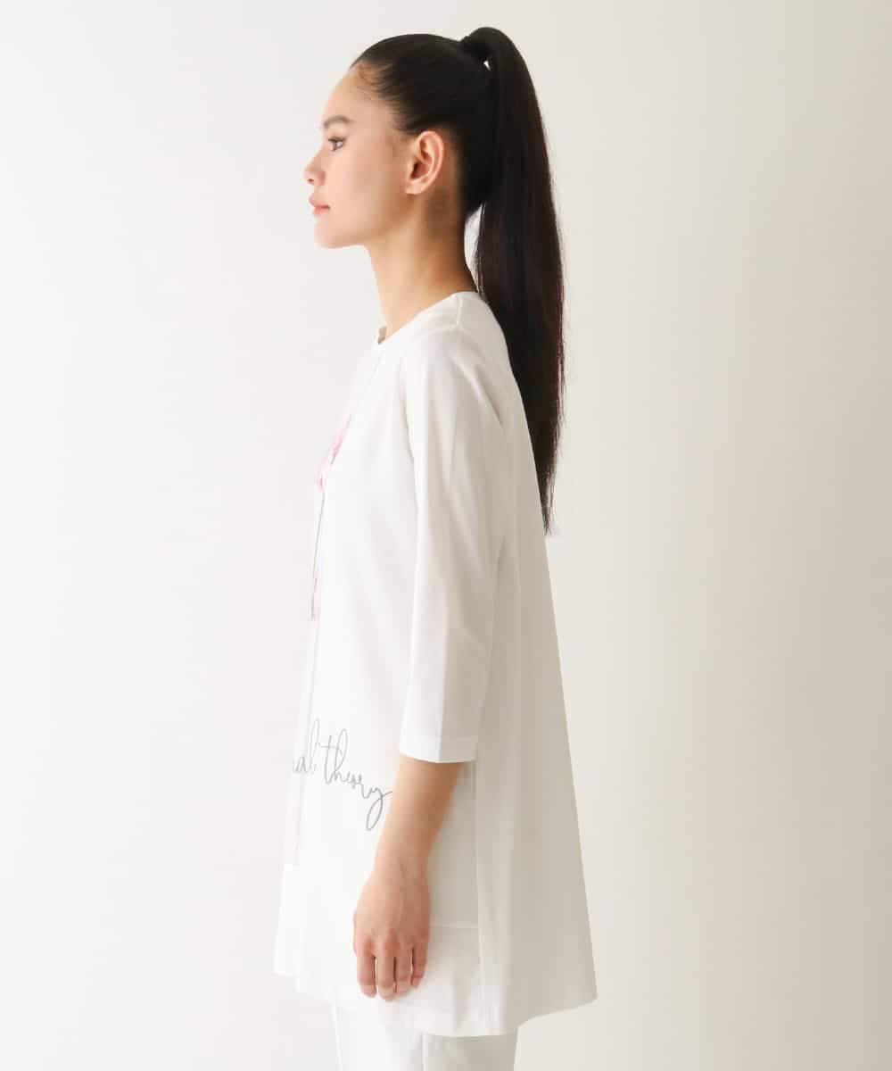 RBKFB37270 HIROKO BIS(ヒロコ ビス) 転写プリントドッキングチュニック /洗える ホワイト