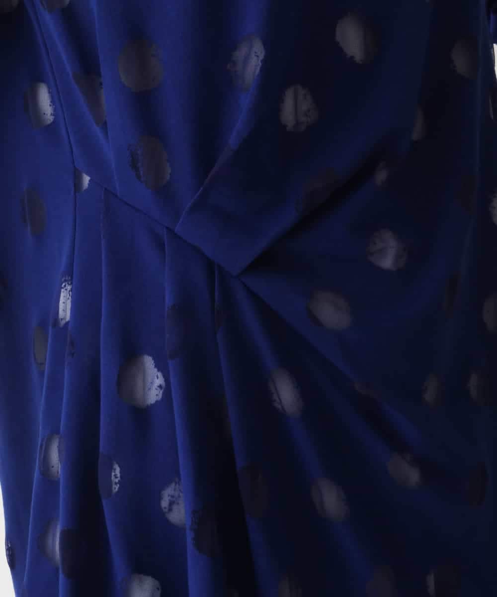 RBKFB41250 HIROKO BIS(ヒロコ ビス) ドットシアータックデザインチュニック /洗える ブルー