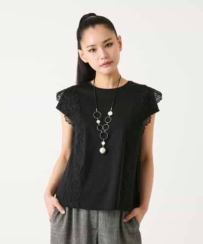 RBKFD30190 HIROKO BIS サイドレースフレンチスリーブカットソー