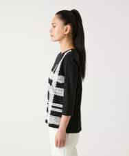 RBKFD31190 HIROKO BIS(ヒロコ ビス) レーステープデザインコットンカットソー ブラック