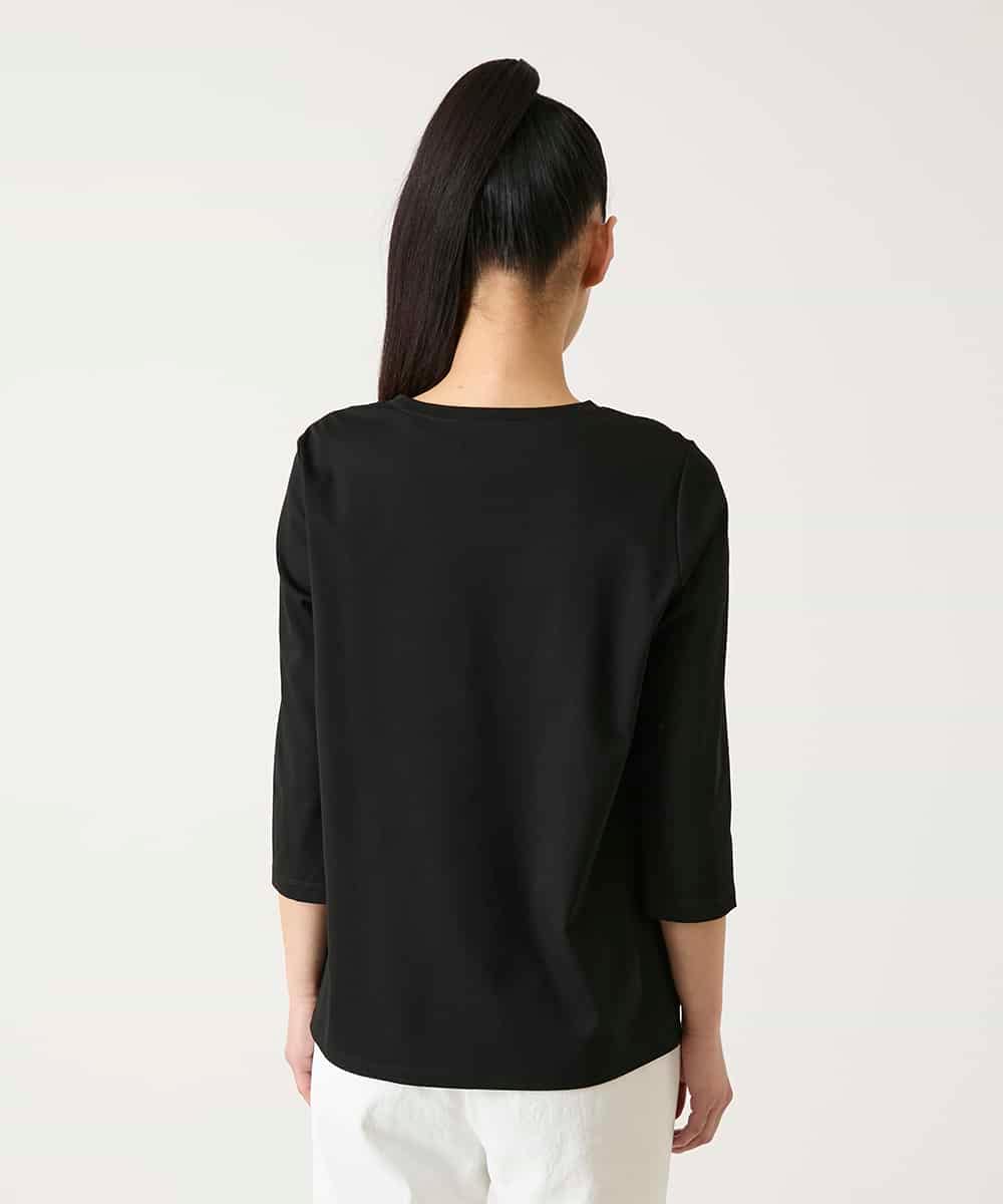 RBKFD31190 HIROKO BIS(ヒロコ ビス) レーステープデザインコットンカットソー ブラック