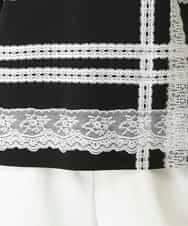 RBKFD31190 HIROKO BIS(ヒロコ ビス) レーステープデザインコットンカットソー ブラック