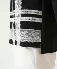 RBKFD31190 HIROKO BIS(ヒロコ ビス) レーステープデザインコットンカットソー ブラック