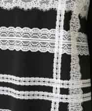 RBKFD31190 HIROKO BIS(ヒロコ ビス) レーステープデザインコットンカットソー ブラック