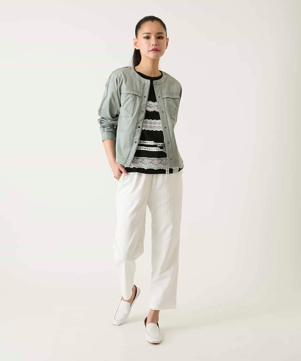 RBKFD31190 HIROKO BIS(ヒロコ ビス) レーステープデザインコットンカットソー ブラック